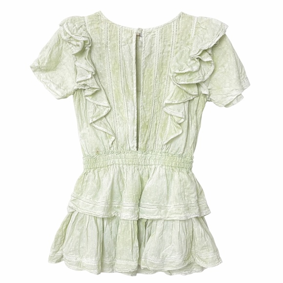 LoveShackFancy Pastel Swiss Dot Ruffle Dress | Size Small | Cottagecore - Picture 2 of 3